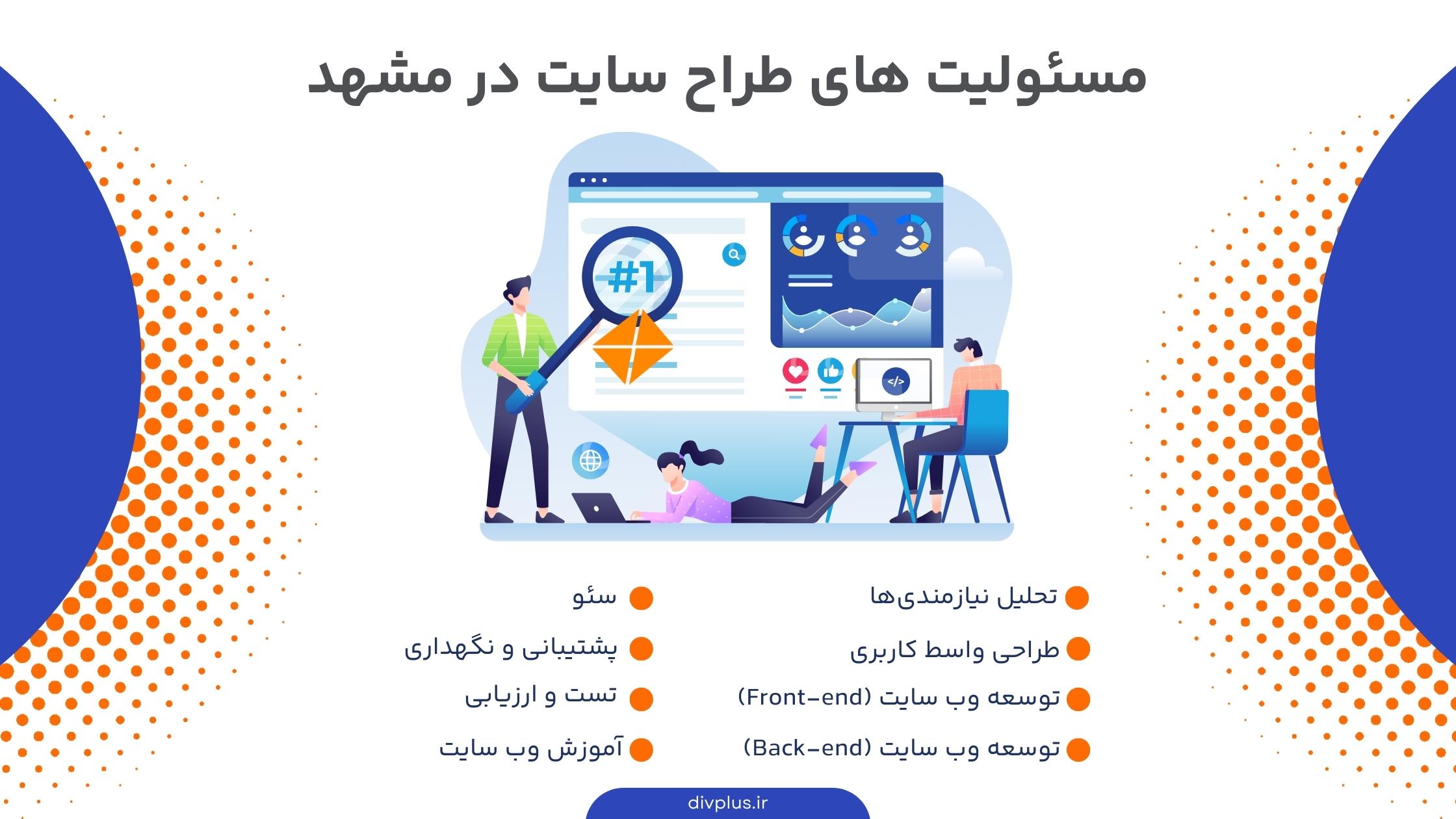 مسئولیت های طراح سایت در مشهد