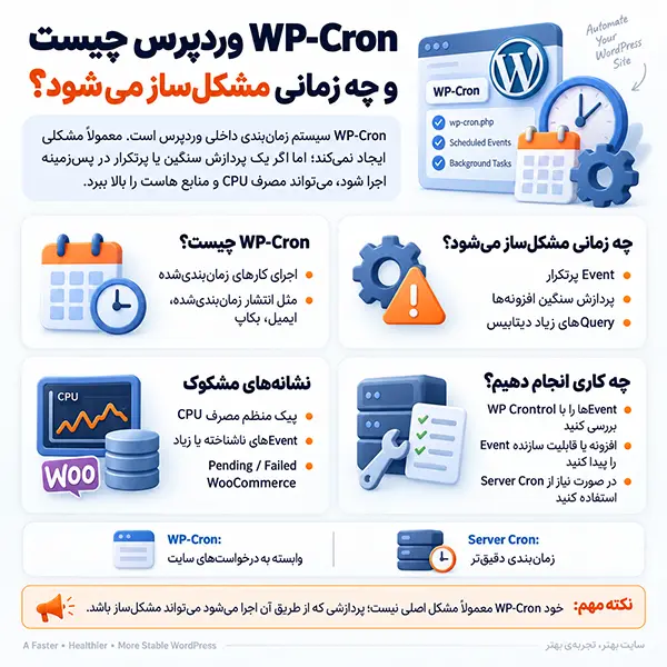 WP-Cron چطور باعث مصرف منابع وردپرس می‌شود؟
